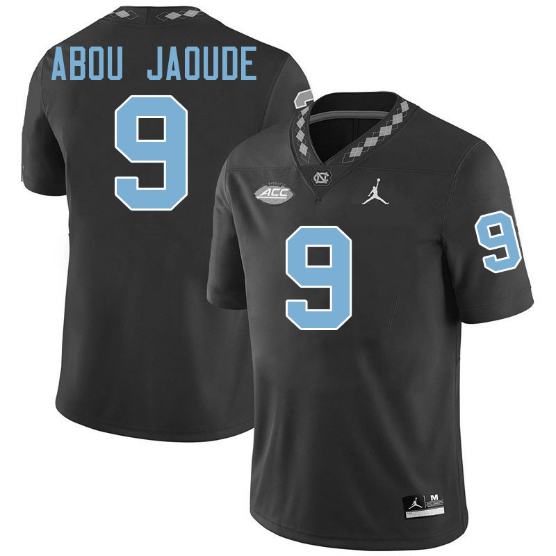 #9 Melkart Abou Jaoude North Carolina Tar Heels Jerseys,Apparels,Uniforms Stitched-Black